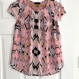 ✨J.Crew✨ cap sleeve, marble print blouse